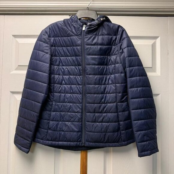 INTL d.e.t.a.i.l.s Jackets & Blazers - INTL d.e.t.a.i.l.s Women's Lightweight Puffer Jacket w/Hood - Sz L